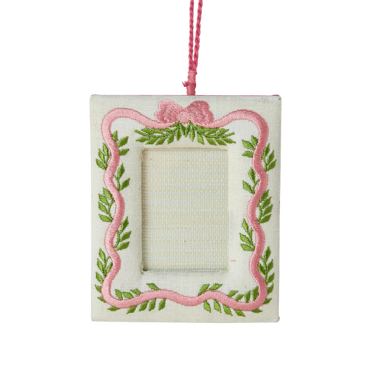 Johanna Embroidered Photo Frame Ornament | Caitlin Wilson Design