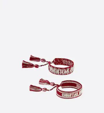 J'Adior Bracelet Set Red Dior Oblique Cotton | DIOR | Dior Beauty (US)