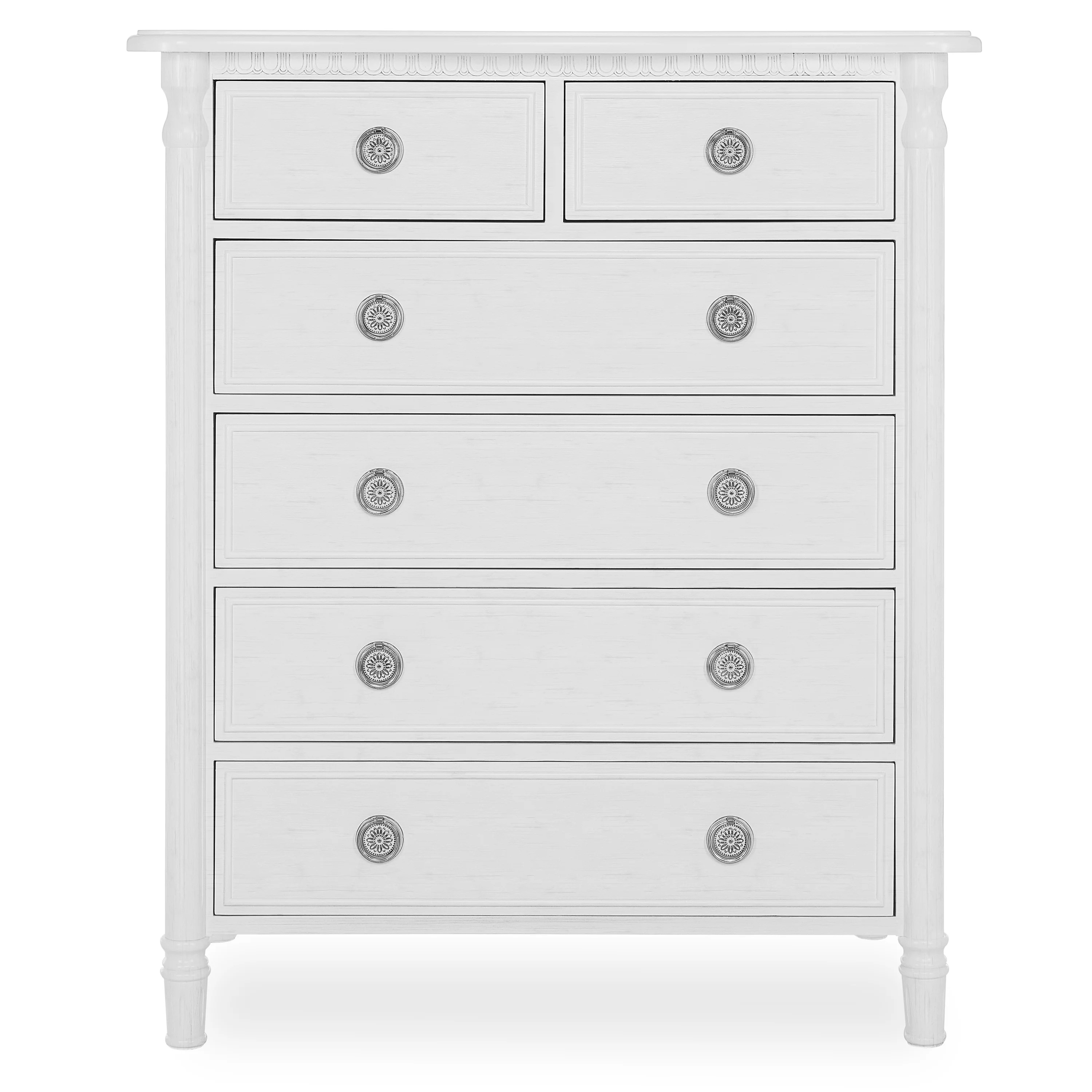 evolur Julienne 6-Drawer Chest - Brush White | Walmart (US)