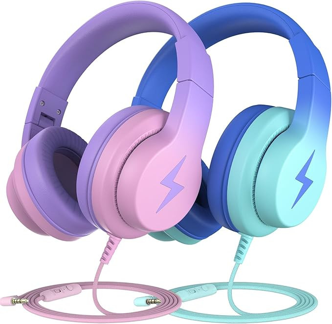 Bila Kids Headphones, Wired Over Ear Headphones with Microphone, Volume Limiter for Girls & Boys,... | Amazon (US)