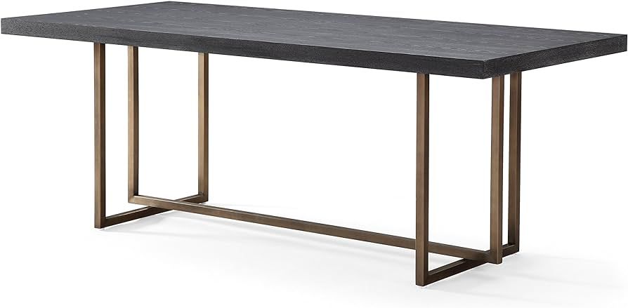 TOV Furniture Mason Modern Handmade Veneer Dining Table, Black | Amazon (US)