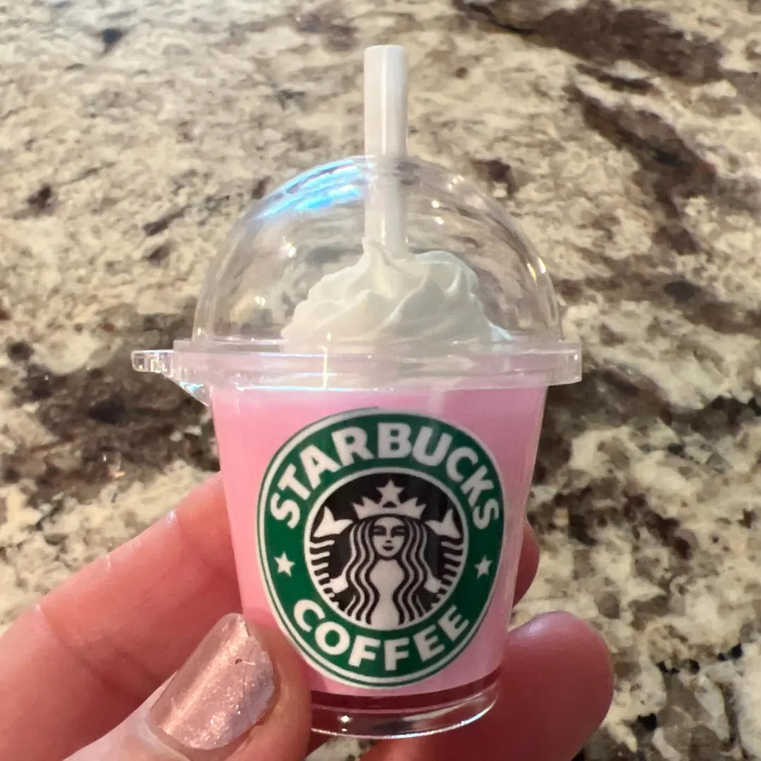 Coffee Starbucks Inspired Pink Drink Ornament: Christmas Ribbon, Car Vent Clip | Etsy (US)