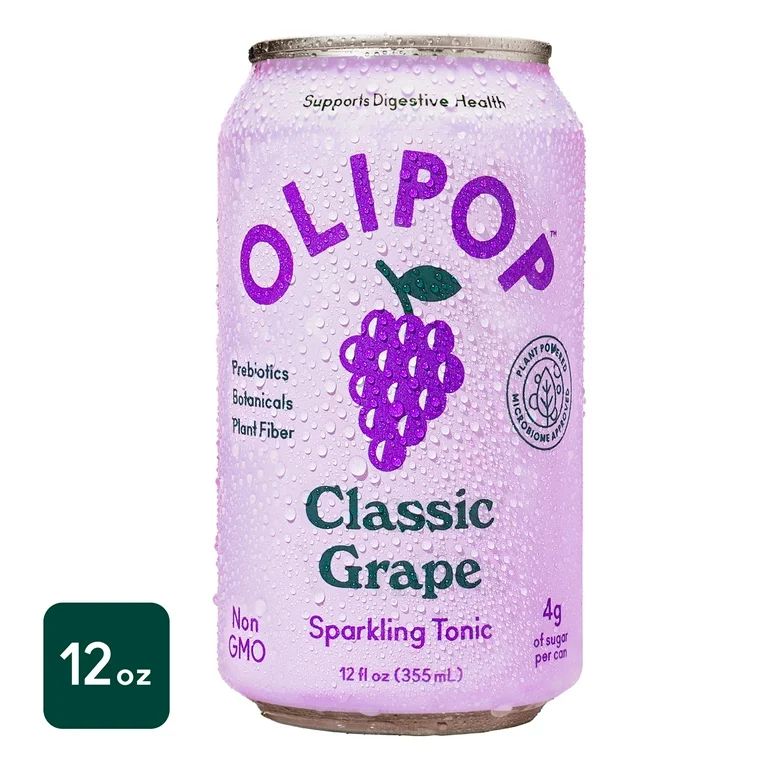 OLIPOP Classic Grape Sparkling Soda, 12 fl oz Can | Walmart (US)
