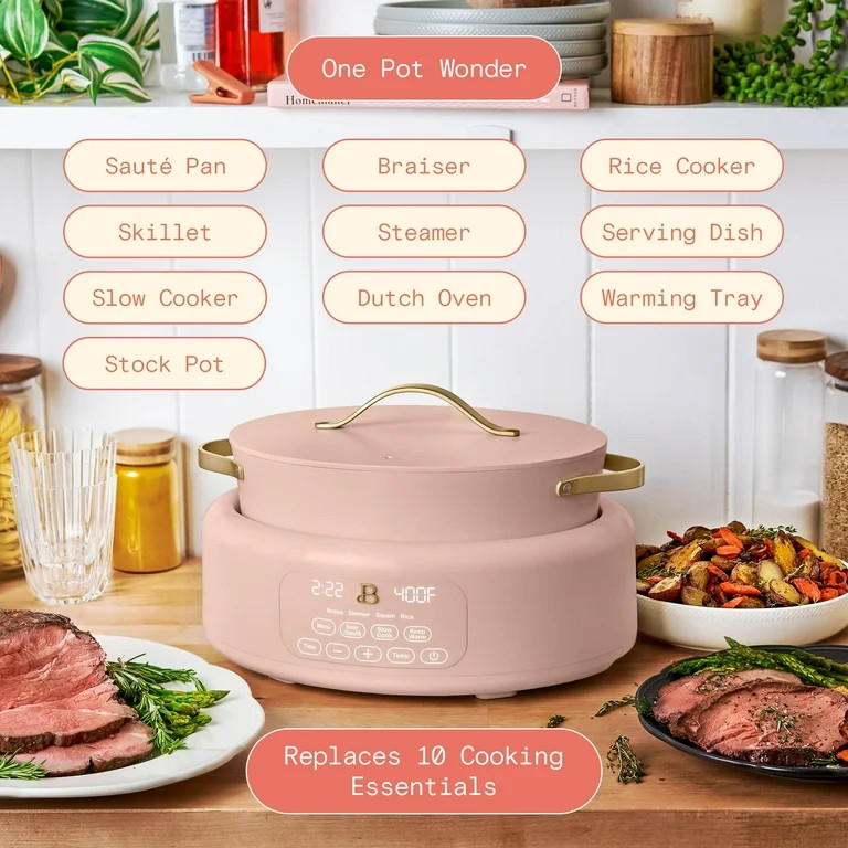 Beautiful 10 in 1, 6 Qt Electric Multi-Cooker, Rose by Drew Barrymore | Walmart (US)