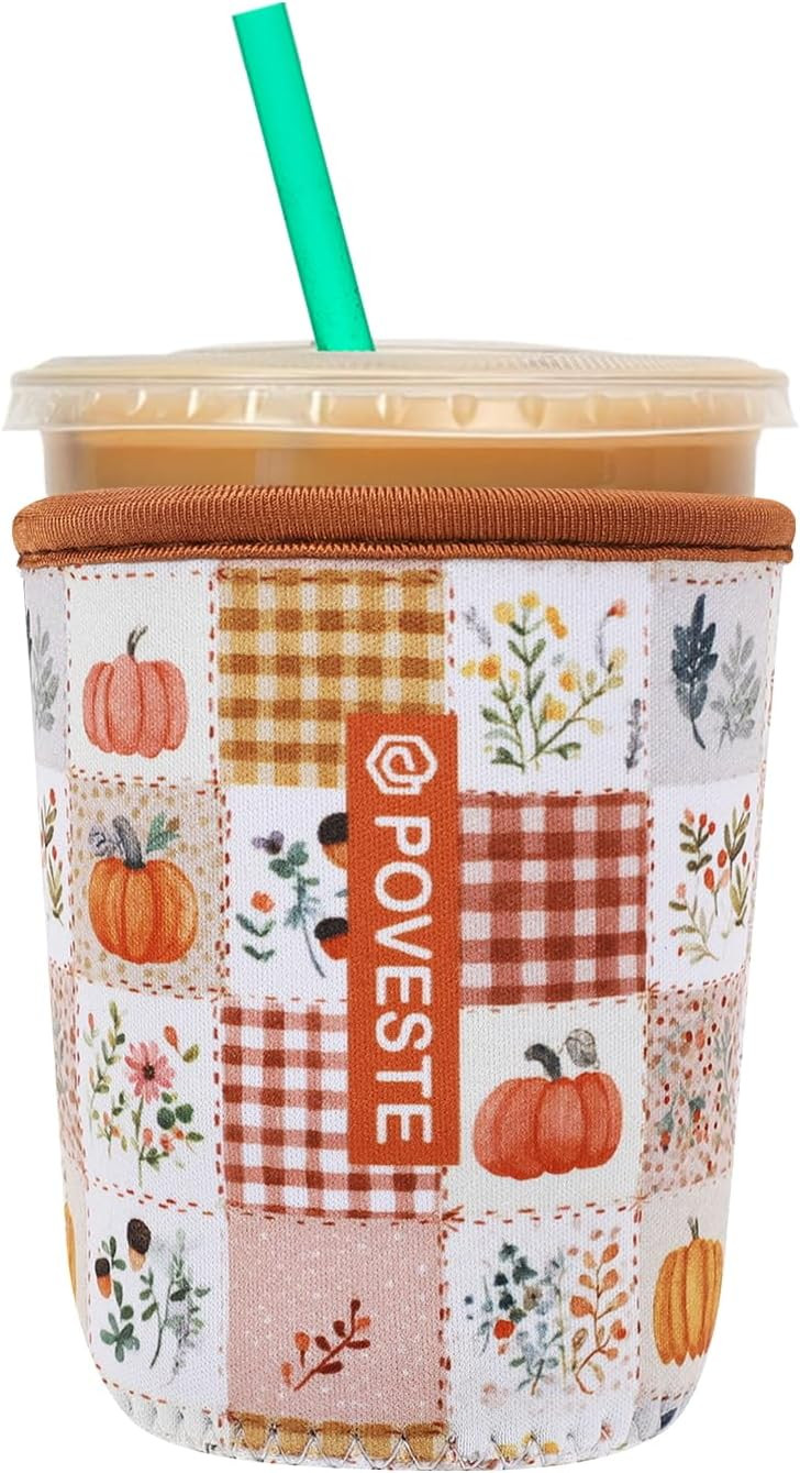 Poveste Reusable Neoprene Insulator Sleeve for Iced Coffee & Cold Soda | Amazon (US)