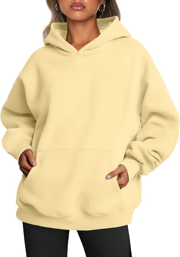 Trendy Queen Womens Oversized Hoodies Fleece Sweatshirts Fall Fashion Pullover Sweaters Winter Cl... | Amazon (US)