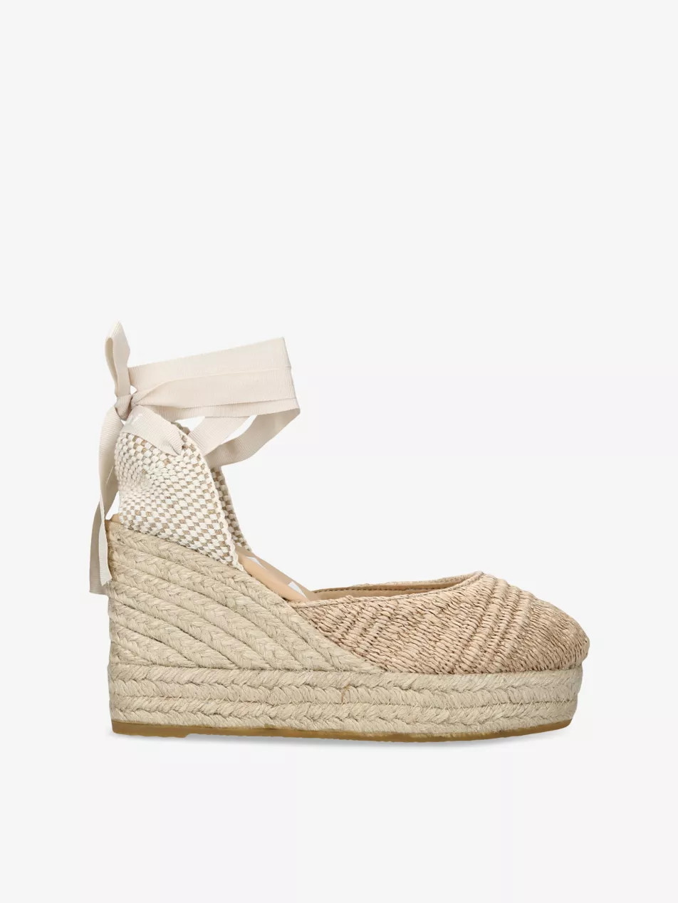 La Havana Ankle-Tie Raffia And Jute Espadrille Wedges | Selfridges