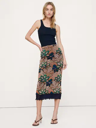 Mesh Midi Skirt | Banana Republic (US)