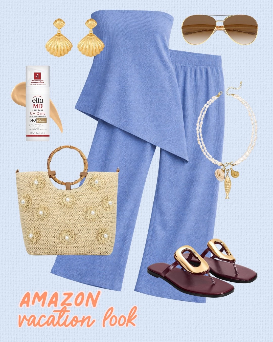 If you only take one outfit on your next vacation, let it be this matching set from Amazon because the way I felt in this is unmatched! It’s the perfect mix of chic and comfort.💙

#LTKSeasonal #LTKootd #LTKgrwm