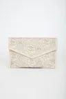 Looking So Rosy Taupe Laser Cut Envelope Clutch | Lulus (US)