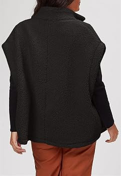 Hongqizo Womens Fuzzy Fleece Vest Casual Oversized Warm Button Down Sherpa Vest Jacket with Pocke... | Amazon (US)