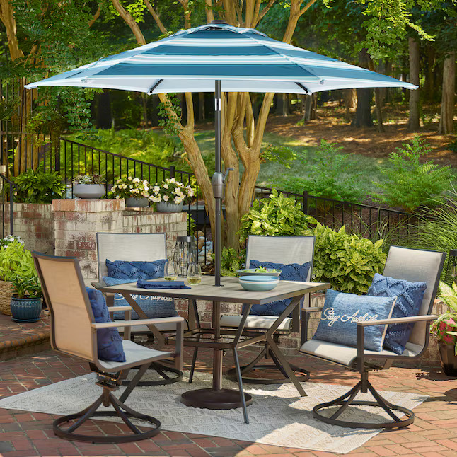 Origin 21 Navy Woven Decorative Pillow Solid Navy Square Throw Pillow | Lowe's