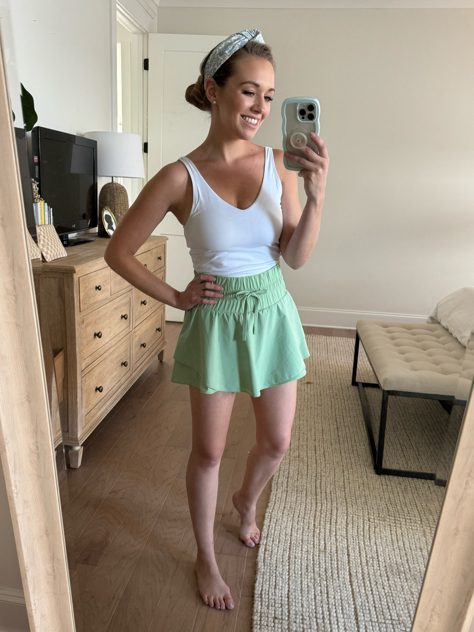 Loving this combo for a cute & yet super affordable athleisure outfit! Everything runs true to size - wearing an XS in the skirt & a Small in the top

#LTKActive #LTKFindsUnder50 #LTKFitness