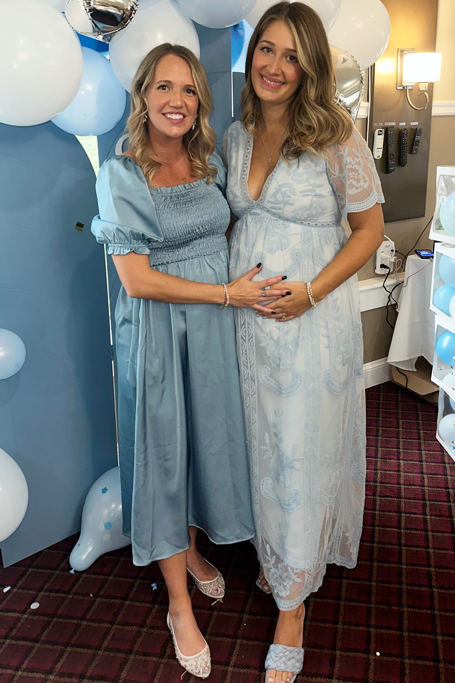 Baby shower dress ideas 🩵🩵

#babyshower #maternity #bump #bumpfriendly 

#LTKbaby #LTKbump #LTKstyletip