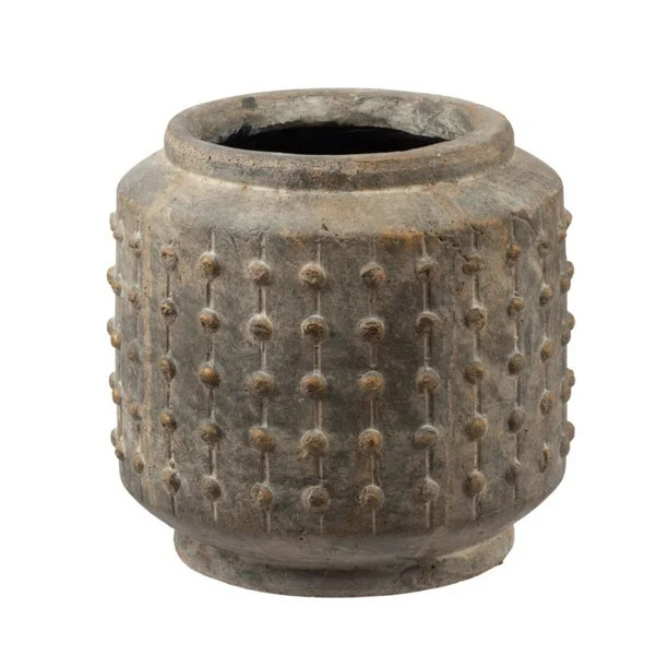 7.5" Brown Vintage Distressed Finish Noam Planter - Walmart.com | Walmart (US)