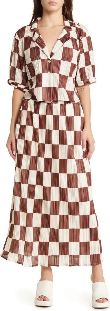 Est La Vie Plissé Top & Skirt Set | Nordstrom