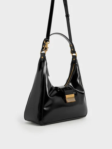 Black Charlot Hobo Bag | CHARLES & KEITH UK | Charles & Keith UK