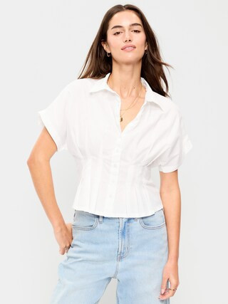 Slim-Waisted Button-Down Shirt | Old Navy (US)