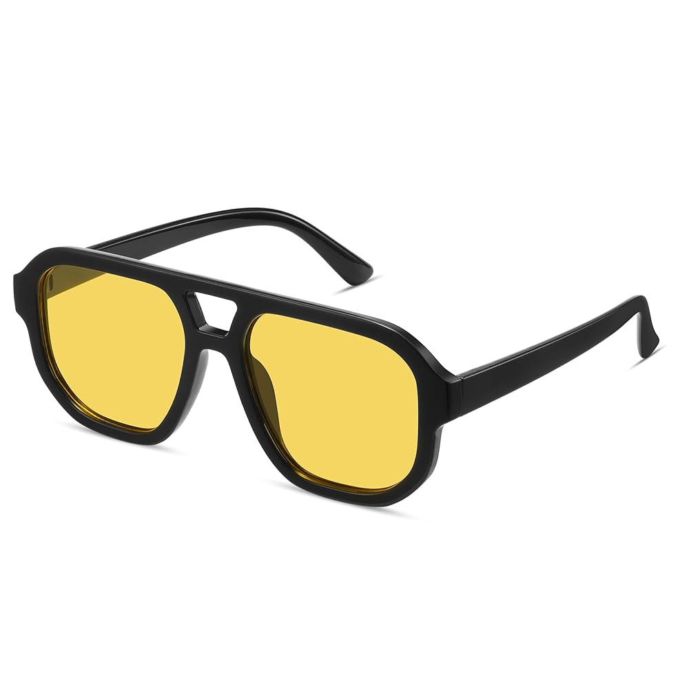 livho Trendy Polarized Square Aviator Sunglasses Women Men Square Eyewear Frame, Retro Sun Glasse... | Amazon (US)