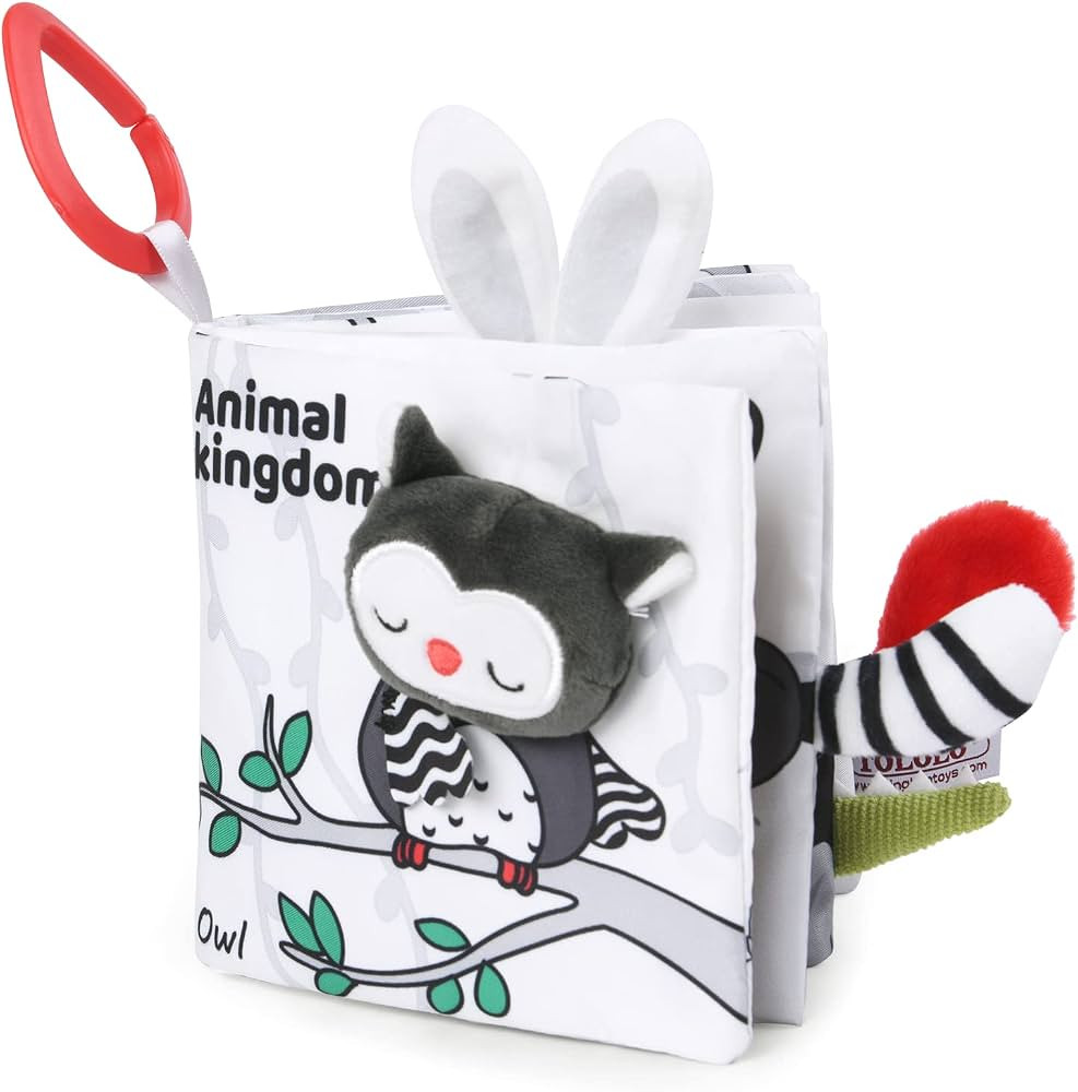 Vicloon Soft Cloth Baby Books, Baby Books 0-6 Months, 3D Black and White High Contrast Soft Cloth... | Amazon (US)