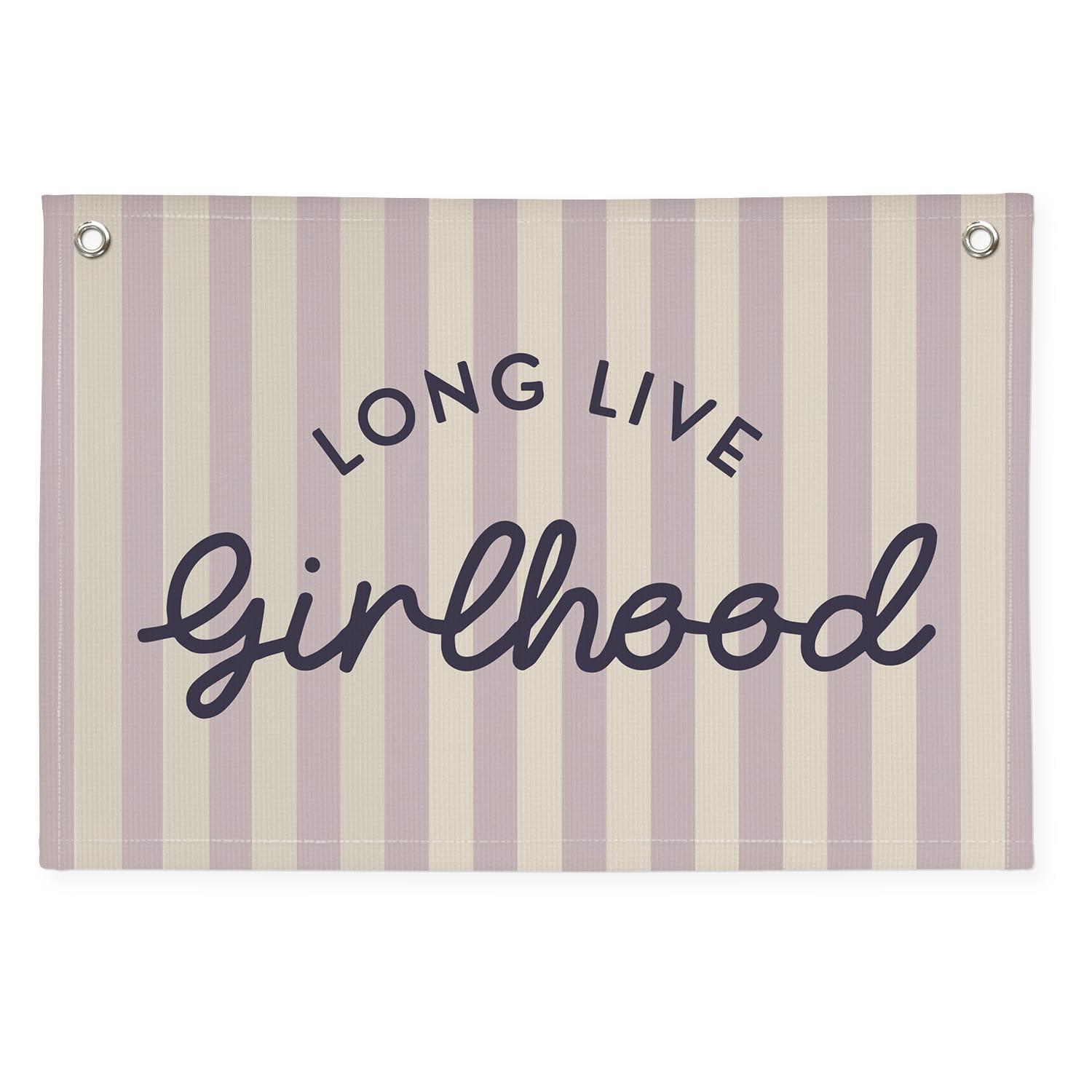 Girls Room Decor Long Live Girlhood Banner, Vintage Purple Stripes Flag Banner Nursery Playroom W... | Amazon (US)