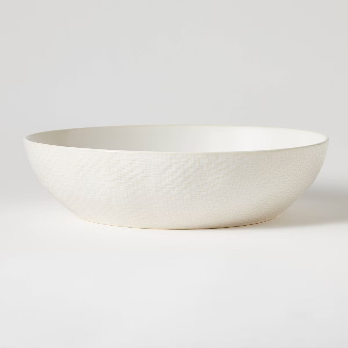 Stoneware Ceramic Round Serving Bowl Cream - Threshold™ designed with Studio McGee: Large Scrat... | Target