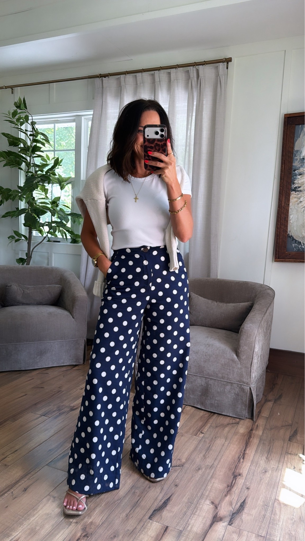 These Target pants are 40% OFF and SO good 🤍 The navy polka dot print is such a fun statement, but they’re still easy to style with a simple white tee, sweater, or tank. They’re lightweight, flattering, and look way more expensive than they are.

Wearing Size XS.
5’3” for reference.

#targetstyle #targetfinds #targetsale #targetfashion #polkadots #summerstyle #affordablefashion #ltkstyle