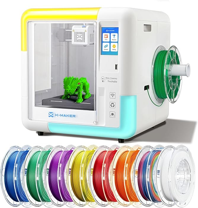 X-Maker 3D Printer for Kids and Beginners, Fully Assembled High-Speed 3D Printer with 8 PLA Filam... | Amazon (US)