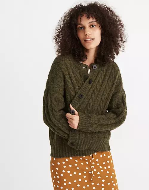 Pointelle Cable Cardigan Sweater | Madewell