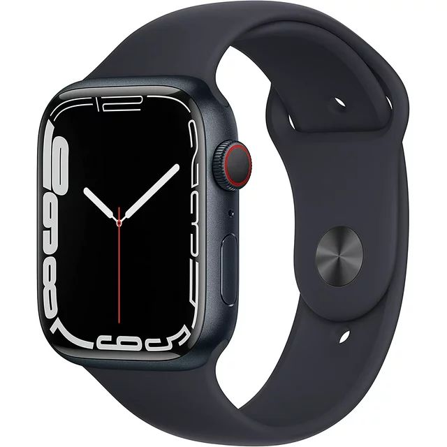 Restored Apple Watch Gen 7 Series 7 Cell 45mm Midnight Aluminum - Midnight Sport Band MKJ73LL/A (... | Walmart (US)