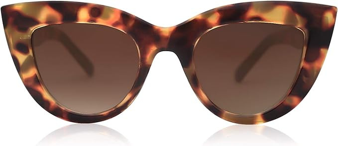 SOJOS Retro Vintage Cateye Sunglasses for Women Plastic Frame Mirrored Lens SJ2939 | Amazon (US)