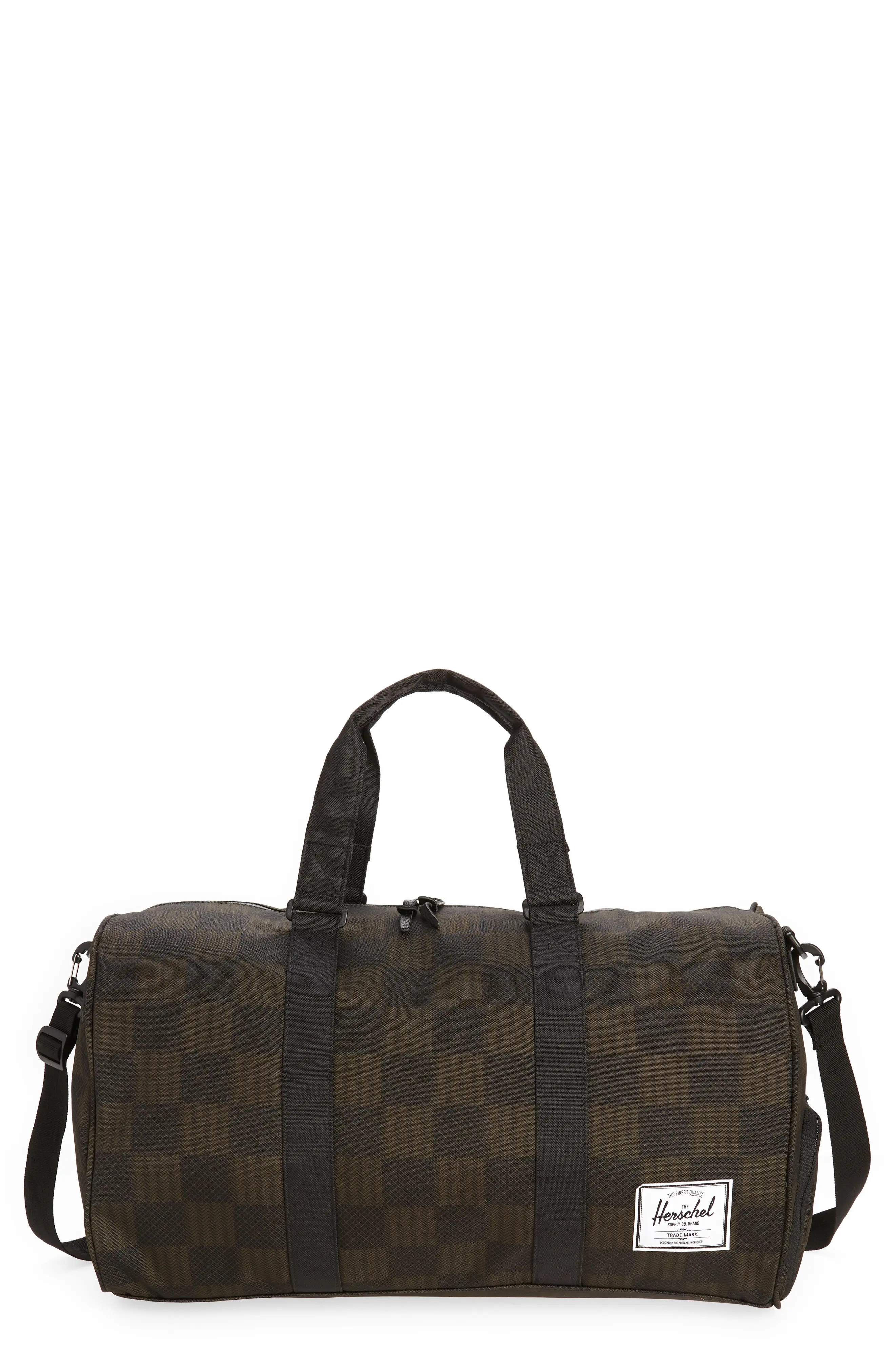 Herschel Supply Co. Novel Duffle Bag in Black Checkered Textile at Nordstrom | Nordstrom