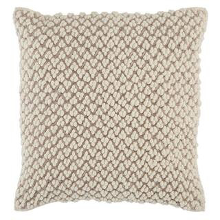 Astrid Taupe/Ivory 22 in. x 22 in. Polyester Fill Throw Pillow BRW103558 - The Home Depot | The Home Depot