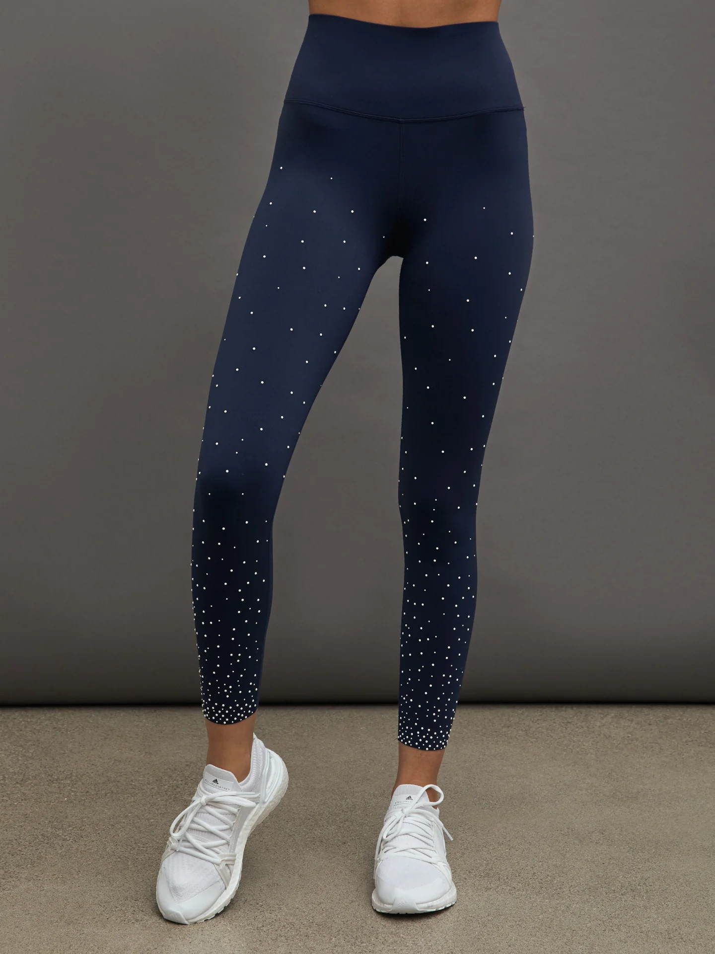 PEARL HIGH RISE FULL LENGTH LEGGING IN DIAMOND COMPRESSION - NAVY BLAZER | Carbon38