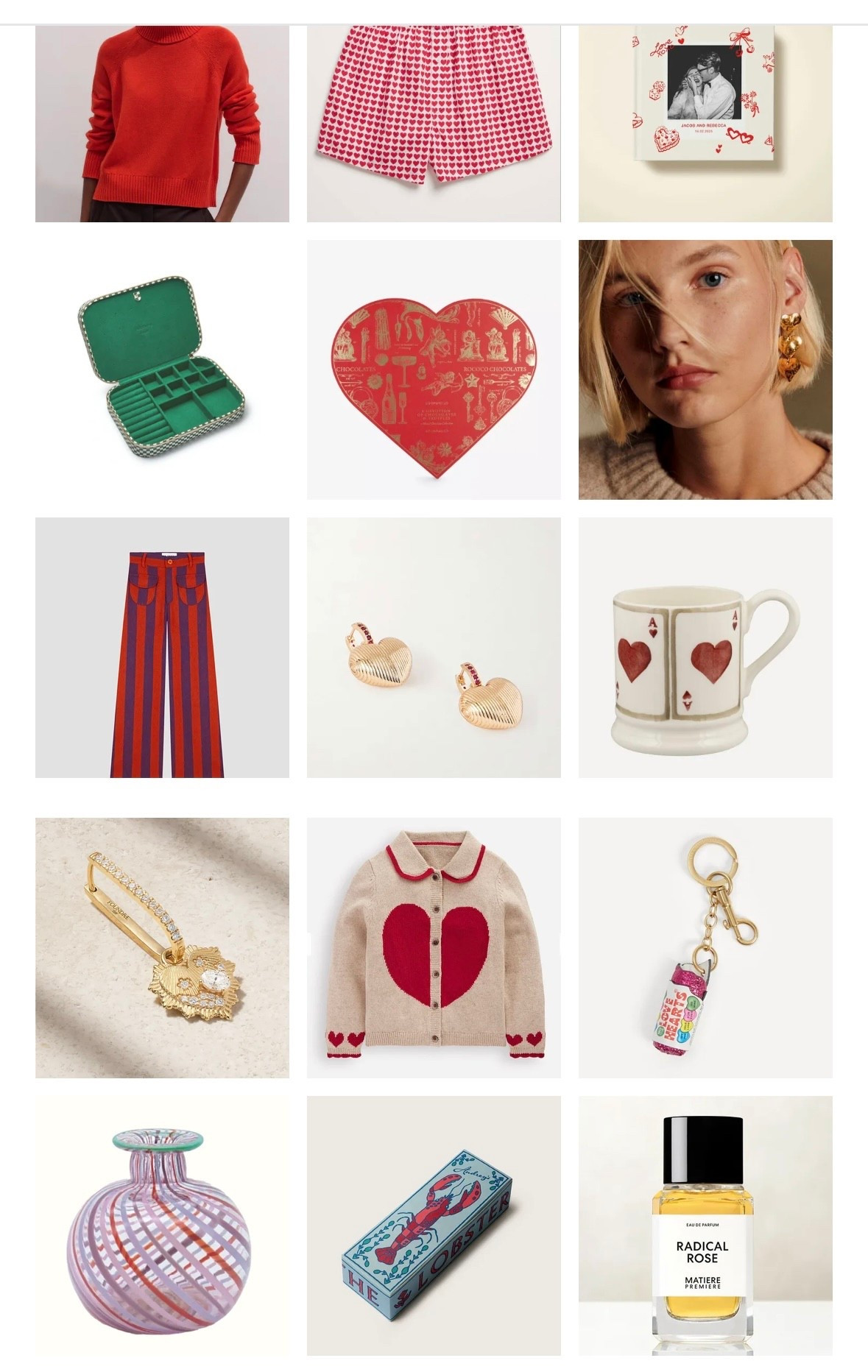 Spread L-O-V-E
Happy Valentines to YOU
Valentine’s or not, we could all do with a bit of extra love in this wintery month of February. So share the love (and don’t forget to spoil yourself)…. 

❤️ME+EM Raglan Jumper + Snood
❤️Banana London King of Hearts Boxer
❤️Papier The Valentines Day Mini Photo Book
❤️Shrimps X Daisy Large Jewellery Case
❤️ROCOCO Devotion Heart Box of Chocolates
❤️Sézane Erica Earrings
❤️La Veste Jason Wool Stripe Pants
❤️Roxanne Assoulin Textured Heart Crystal Earrings
❤️Emma Bridgewater Ace of Hearts 1/2 Pint Mug
❤️Found Rae Heart Love Token 18-karat Gold Diamond Single Earring
❤️Boden Collared Logo Cardigan-Chinchilla Melange Heart
❤️Anya Hindmarch Love Hearts Charm
❤️Willow Crossley Pink Filligrana Vase
❤️Loretta The Lobster From Audreys Chocolates
❤️MATIÈRE PREMIÈRE Radical Rose Eau de Parfum

www.the-seedling.com 

#LTKstyletip #LTKdatenight #LTKgiftguide