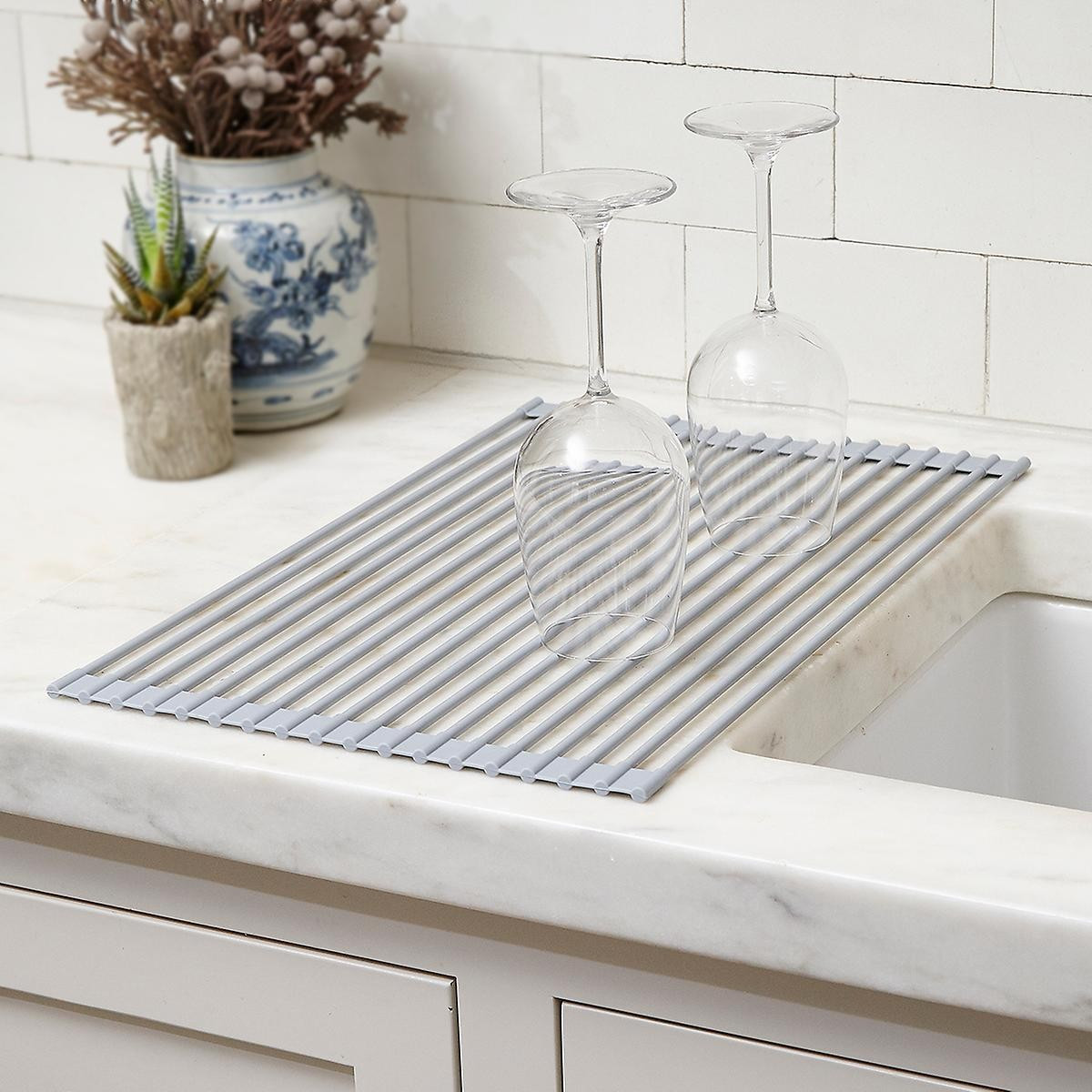 Over-The-Sink Roll-Up Drying Rack | The Container Store