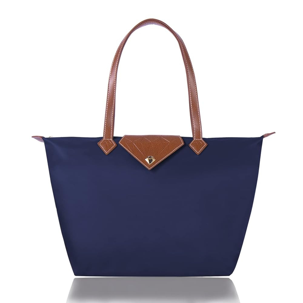 Women Tote Bag,Stylish Waterproof Nylon Ladies Shoulder Bag, Folding Beach Travel Bag for Work,Sh... | Amazon (US)