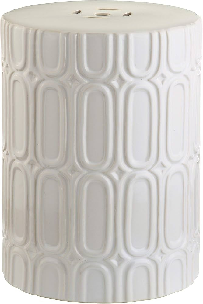 Safavieh Melody Glazed Ceramic Decorative Garden Stool, Cream | Amazon (US)