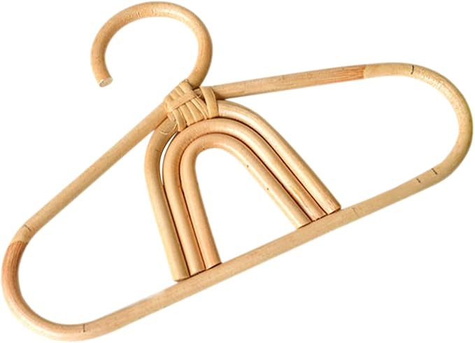 Hangers Rattan Wall Shelf Hangers Hangers Organizer Nursery Clo Decorative 's Rattan Shirt Clothe... | Amazon (US)