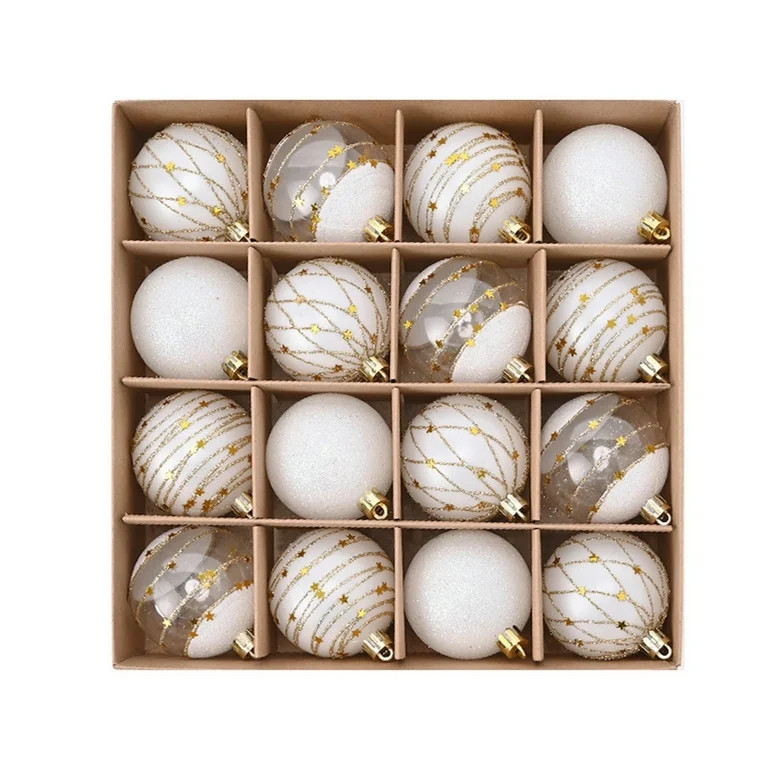16PCS Christmas Balls Ornaments Set, 6 inch/150mm Extra Large Shatterproof Plastic Hanging Bulbs ... | Walmart (US)