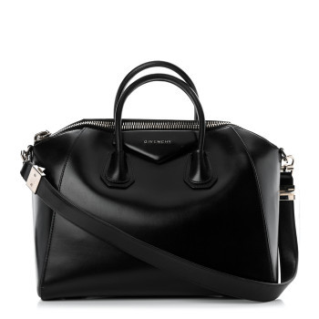 Shiny Lord Calfskin Medium Antigona Black | FASHIONPHILE (US)