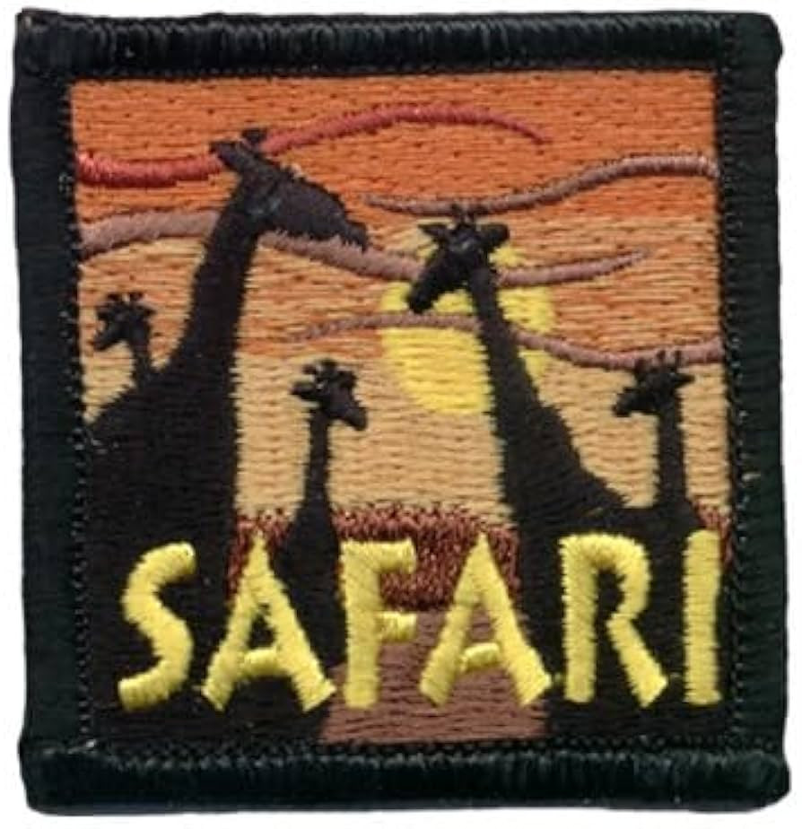 Safari Iron On Patch Jungle Wild Animal Kingdom Trip African Safari Vacation Souvenir Patch Perfe... | Amazon (US)