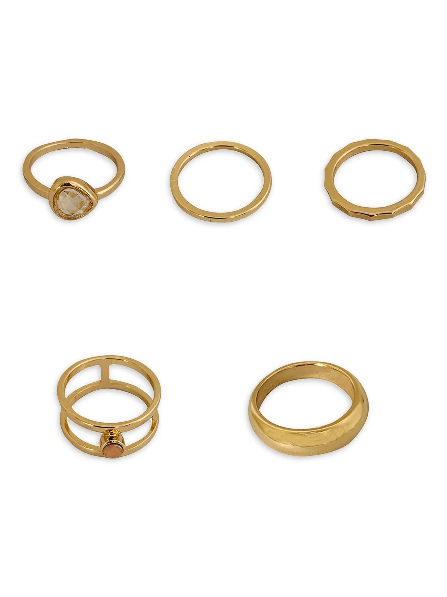 5PK GOLD RING SET - Walmart.com | Walmart (US)