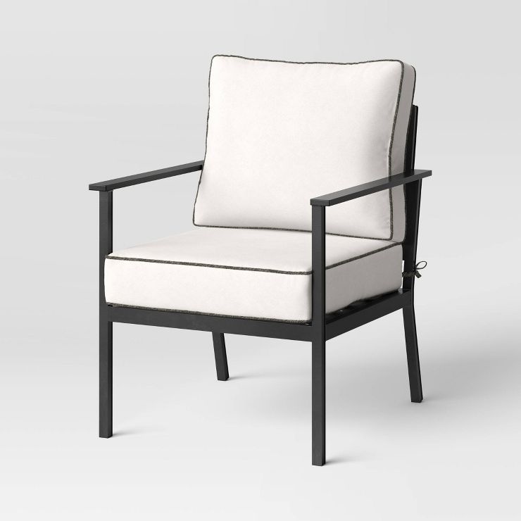 Searsburg Aluminum Deep Seating Club Chair - Black - Threshold™ | Target