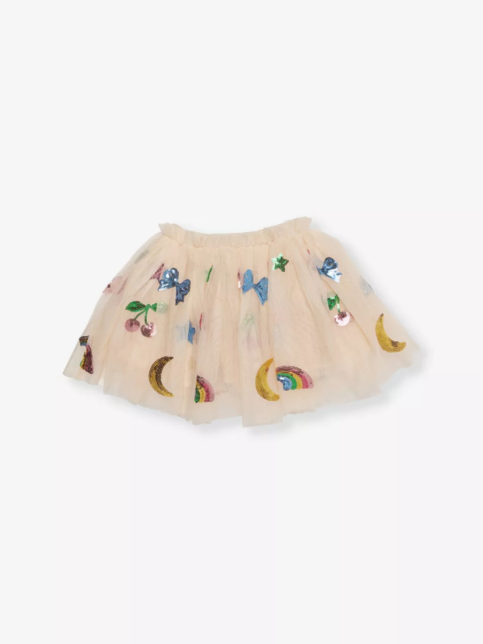 Yvonne Sequin-Embellishment Woven Skirt 12 Moths-6 Years | Selfridges