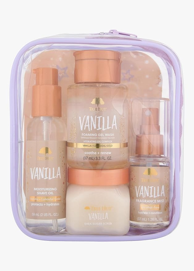 Tree Hut Vanilla Mini Best Sellers Kit, Exfoliating & Hydrating Body Care Travel Set, Nourishing ... | Amazon (US)