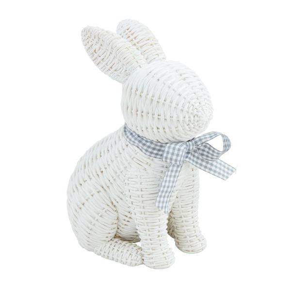 Large Wicker Resin Bunny | Mud Pie