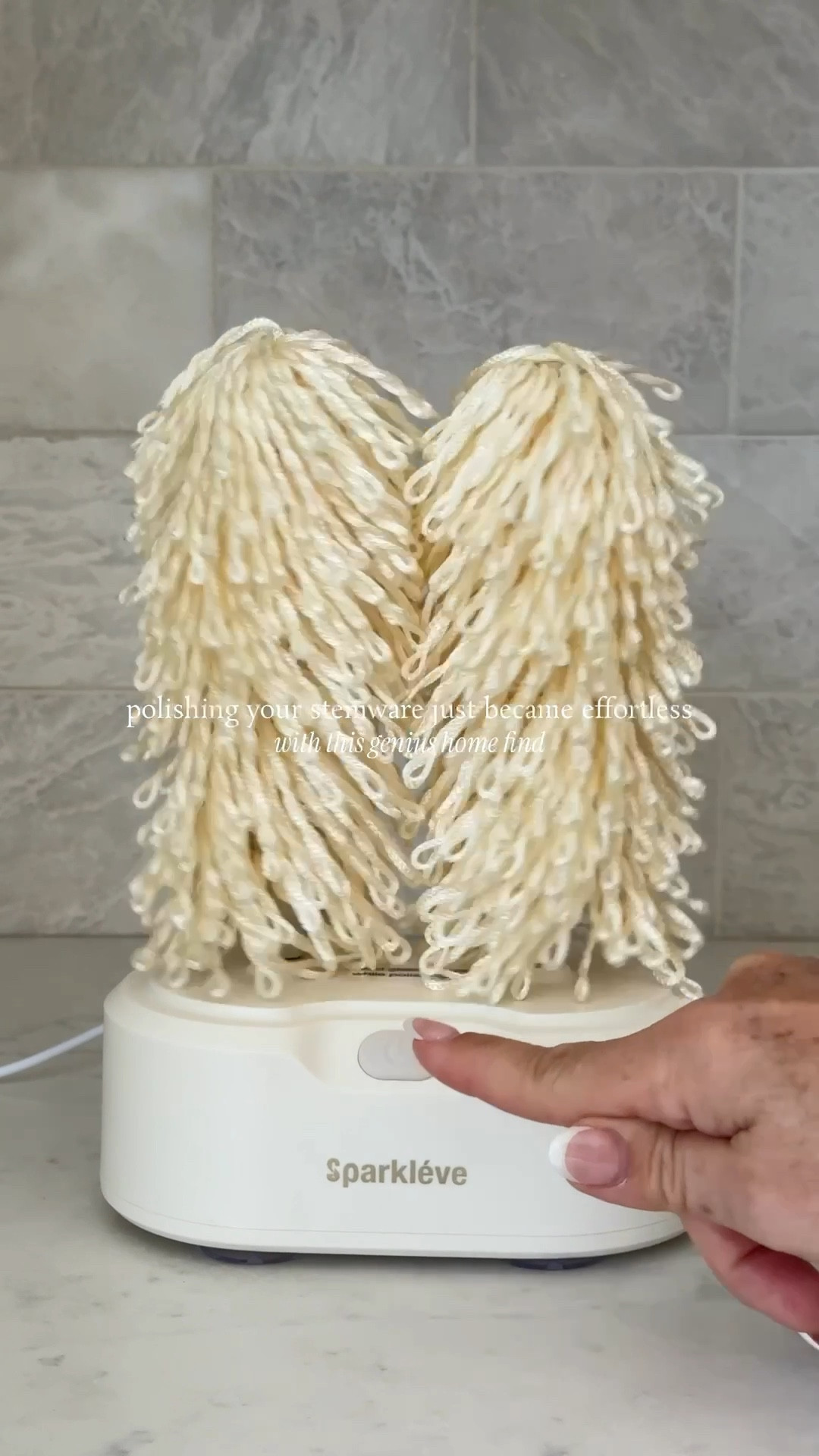 Guys… I can’t stop using this thing! 🥂
We love to entertain, and this is a gamechanger. This gadget is amazing!￼ Drying and polishing our stemware is a breeze thanks to this Amazon home find. **These come in and out of stock and are available in four colors. 

#LTKSaleAlert #LTKWedding #LTKHome