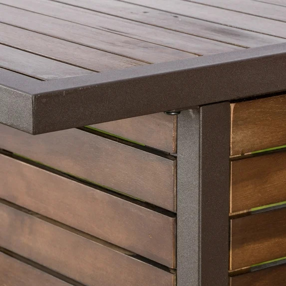 Ellis Outdoor 3 Piece Acacia Wood Bar Set, Dark Brown | Walmart (US)
