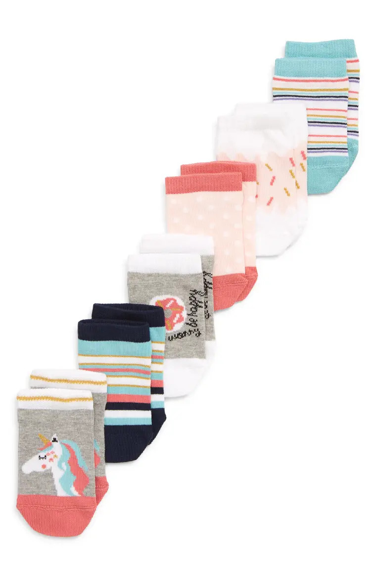 Unicorn Cupcake 6-Pack Low Cut Socks | Nordstrom